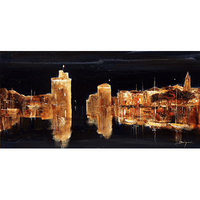 La Rochelle, la nuit 40 x 80