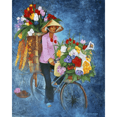  Marchande de fleurs Hanoi 81 x 65 