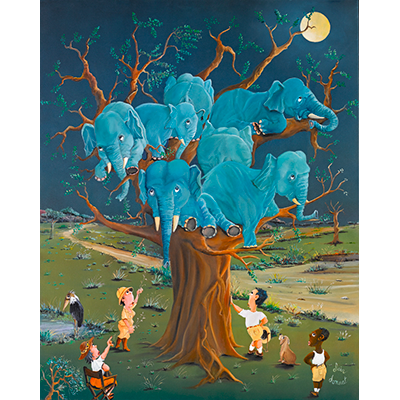 L'arbre aux éléphants 92 x 73