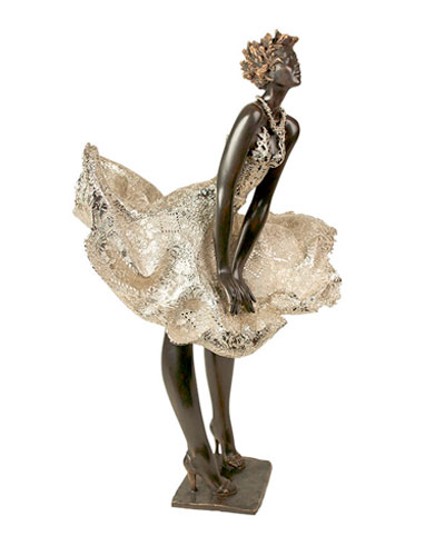 Marilyn bronze & nickel - hauteur : 83 cm