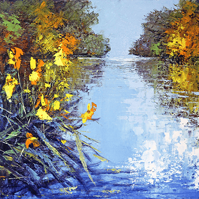 Effet d'eau d automne Giverny 60x60.png
