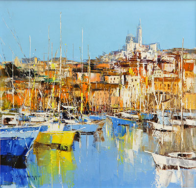 Le port de Marseille 60 x 60