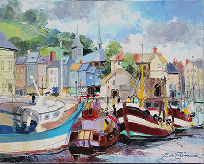 Le port de pêche - Honfleur 65 x 54