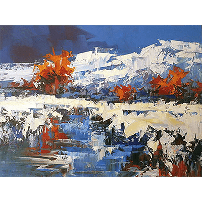 Paysage enneige 46 x 33