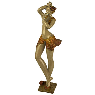 L'été sera chaud : bronze - hauteur : 50 cm